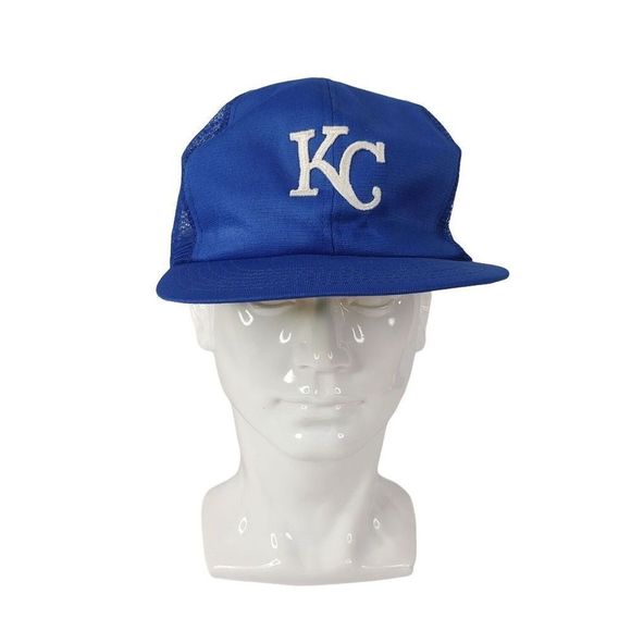 KC Kansas City Royals Mesh Baseball Hat Vintage Annco Snapback Cap Dad Trucker - Picture 1 of 10